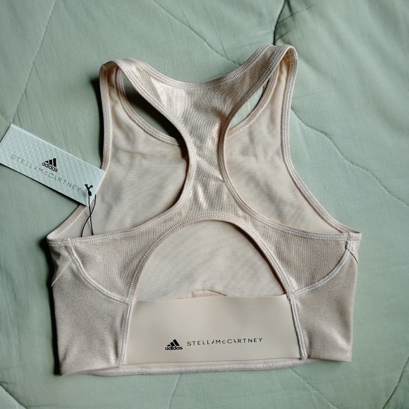 ADIDAS by STELLA McCARTNEY Shiny Training Crop Top XS NWT - Picture 6 of 11